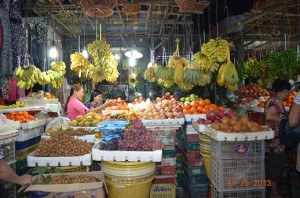Etal de fruits au Cambodge